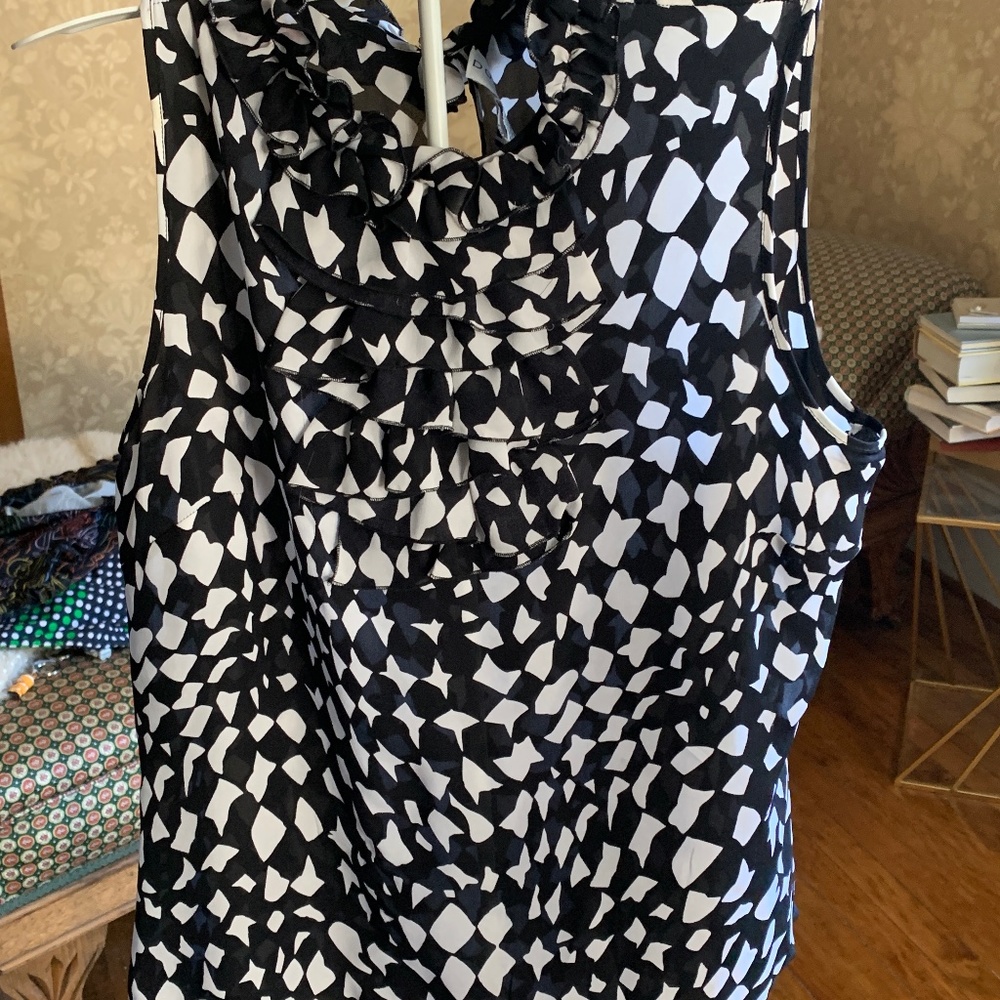 Doncaster‎ all silk ruffle front blouse. Worn once